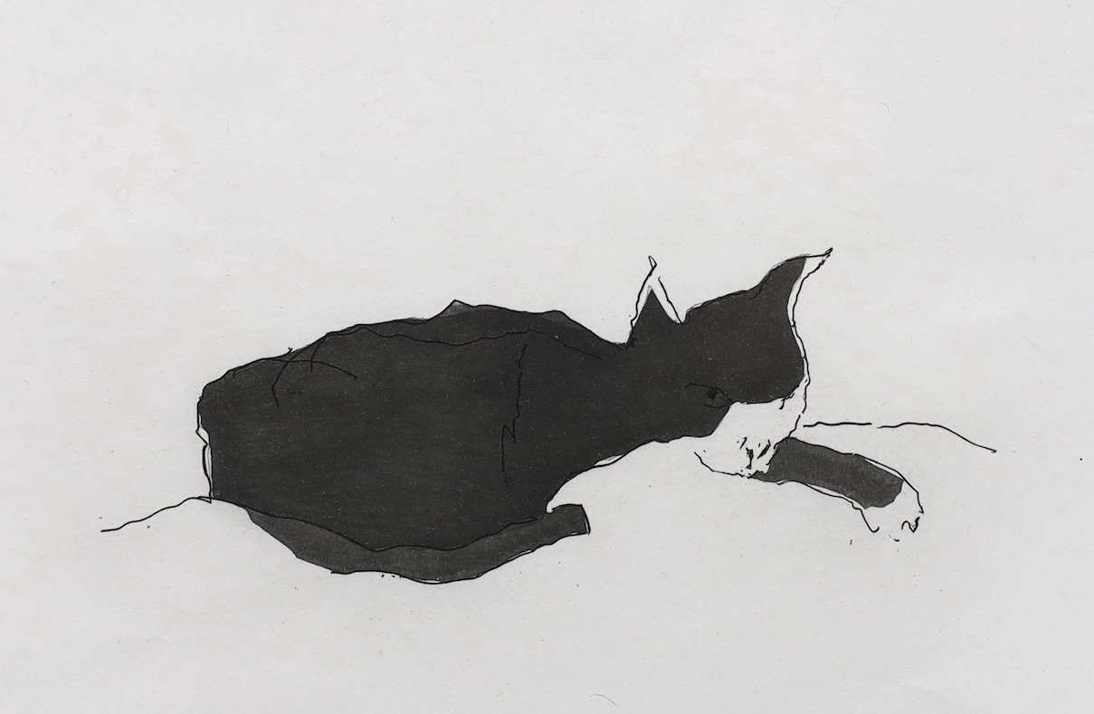 Sir Hugh Casson RA, limited edition print, etching and aquatint, “Cat”, signed and dated ‘93, 40/100, 21 x 28cm